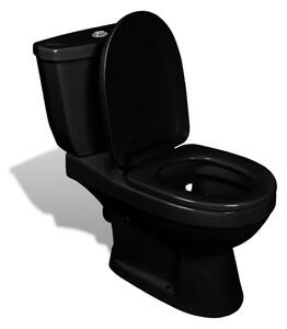 VidaXL Toaletna školjka sa cisternom crna