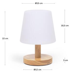 LED prigušiva stolna svjetiljka u prirodnoj boji (visina 22 cm) Ambar - Kave Home