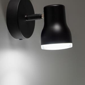 Crna zidna lampa ø 6,5 cm Tehila - Kave Home
