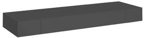 VidaXL Plutajuća zidna polica s ladicom crna 80 x 25 x 8 cm