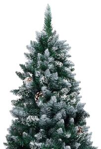 VidaXL Umjetno božićno drvce sa šiškama i bijelim snijegom 180 cm