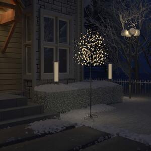 VidaXL Božićno drvce s 220 LED žarulja toplo bijelo svjetlo 220 cm
