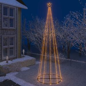 VidaXL Stožasto božićno drvce sa 752 bijele LED žarulje 160 x 500 cm