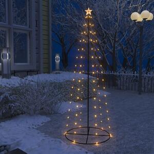 VidaXL Stožasto božićno drvce sa 100 bijelih LED žarulja 70 x 180 cm