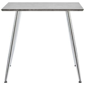 VidaXL Blagovaonski stol boja betona i srebrna 80,5 x 80,5 x 73 cm MDF