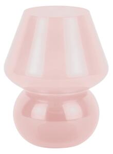 Svijetlo ružičasta LED stolna lampa sa staklenim sjenilom (visina 20 cm) Vintage - Leitmotiv