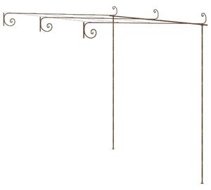 VidaXL Vrtna pergola antikna smeđa 3 x 3 x 2,5 m željezna