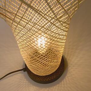 Stolna lampa od bambusa u prirodnoj boji sa sjenilom od bambusa (visina 50 cm) Citalli - Kave Home
