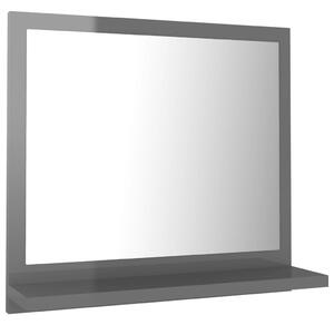 VidaXL Kupaonsko ogledalo visoki sjaj sivo 40x10,5x37 cm od iverice