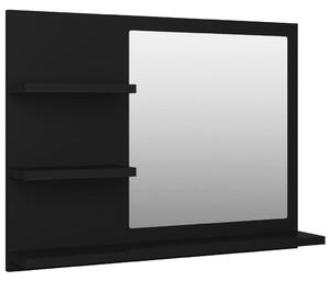 VidaXL Kupaonsko ogledalo crno 60 x 10,5 x 45 cm konstruirano drvo