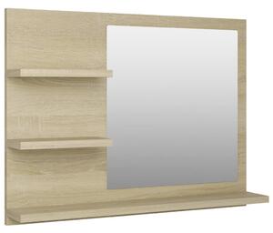 VidaXL Kupaonsko ogledalo boja hrasta 60x10,5x45 cm konstruirano drvo