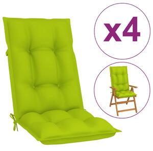 VidaXL Jastuci za vrtne stolice 4 kom jarko zeleni 120 x 50 x 7 cm