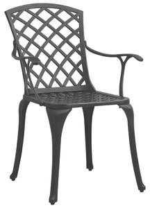 VidaXL Vrtne stolice od lijevanog aluminija 4 kom crne