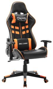 VidaXL Igraća stolica od umjetne kože crno-narančasta