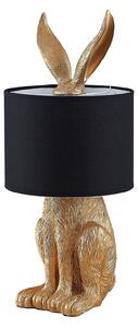 Stolne Lampa Lindby, Lorentina, Crno, Dnevna soba, Tkanina / tekstil, Dizajn