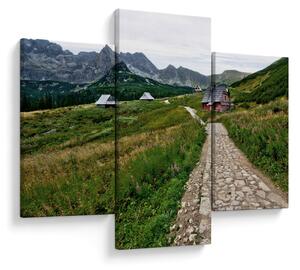 Slika - Planinski krajolik s kućama (90x60 cm)