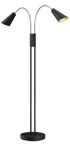 Podne Lampa Lucande, Medira, Crno, Dnevna soba, Metal, Moderan