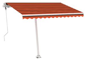 VidaXL Samostojeća automatska tenda 300 x 250 cm narančasto-smeđa
