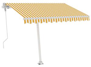 VidaXL Samostojeća automatska tenda 350 x 250 cm žuto-bijela