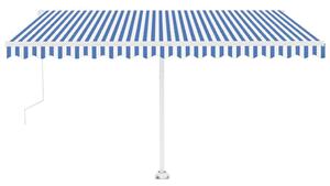 VidaXL Samostojeća automatska tenda 450 x 300 cm plavo-bijela