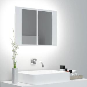 VidaXL LED kupaonski ormarić s ogledalom bijeli 60 x 12 x 45 cm