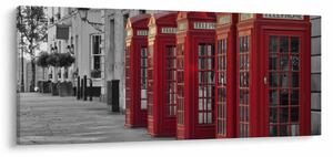 Slika - Telefonske govornice u Londonu (120x50 cm)