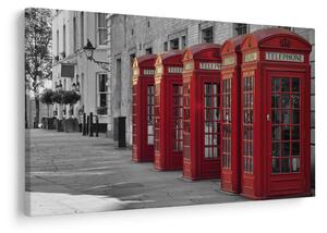 Slika - Telefonske govornice u Londonu (90x60 cm)
