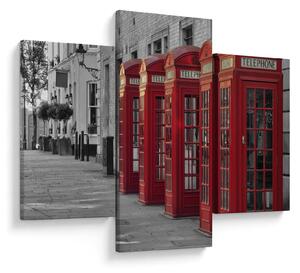 Slika - Telefonske govornice u Londonu (90x60 cm)