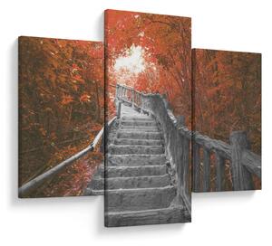Slika - Stepenice u prirodi, narančaste (90x60 cm)