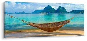 Slika - Viseća mreža na plaži (120x50 cm)