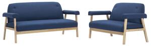 VidaXL 2-dijelni set sofa od tkanine za 5 osoba plavi