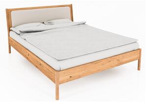 Bračni krevet od hrastovine s tapeciranim uzglavljem 160x200 cm Pola - The Beds