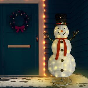 VidaXL Ukrasni božićni snjegović s LED svjetlom luksuzna tkanina 180cm