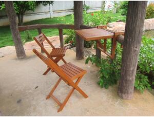 Komplet od 2 stolice i visećeg stolića od eukaliptusa Garden Pleasure Berkeley