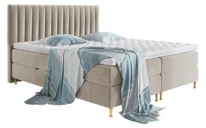 Boxspring krevet ComfiDream 156Boxspring, Bračni, Svijetlo smeđa, 140x200, Tkanina, Basi a doghePodnice, 148x210x118cm