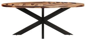 VidaXL Blagovaonski stol ovalni 200x100x75 cm od drva bagrema i šišama