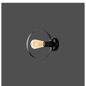 Crna zidna svjetiljka Squid Lighting Circle, visina 20 cm