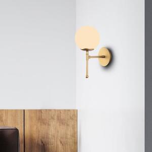 Zidna lampa zlatne boje Squid Lighting Kruva, visina 35 cm
