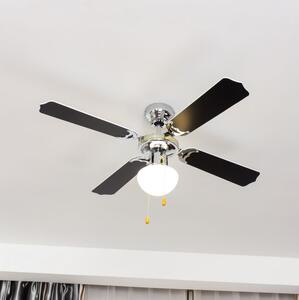 ZEVENTI - Stropni ventilator NAVAGIO 1xE27/60W/230V crna/bijela