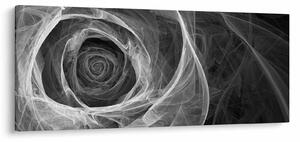 Slika - Crno-bijela apstraktna ruža (120x50 cm)