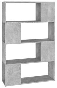VidaXL Ormarić za knjige / pregrada boja betona 80x24x124,5 cm iverica