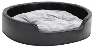 VidaXL Krevet za pse crno-sivi 79 x 70 x 19 cm od pliša i umjetne kože