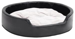 VidaXL Krevet za pse crni i bež 79 x 70 x 19 cm od pliša i umjetne kože
