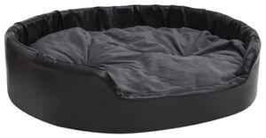 VidaXL Krevet za pse crni i tamnosivi 99x89x21 cm pliš i umjetna koža