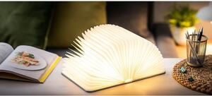 Velika siva LED stolna svjetiljka u obliku knjige Gingko Booklight
