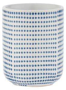 Plavo-bijela keramička čaša za četkice za zube Wenko Nole