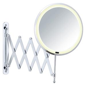 Zidno kozmetičko ogledalo s LED pozadinskim osvjetljenjem i teleskopskim držačem Wenko Barona
