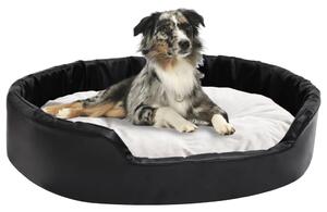 VidaXL Krevet za pse crni i bež 90 x 79 x 20 cm pliš i umjetna koža