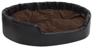 VidaXL Krevet za pse crno-smeđi 99x89x21 cm od pliša i umjetne kože