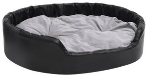 VidaXL Krevet za pse crno-sivi 99 x 89 x 21 cm od pliša i umjetne kože